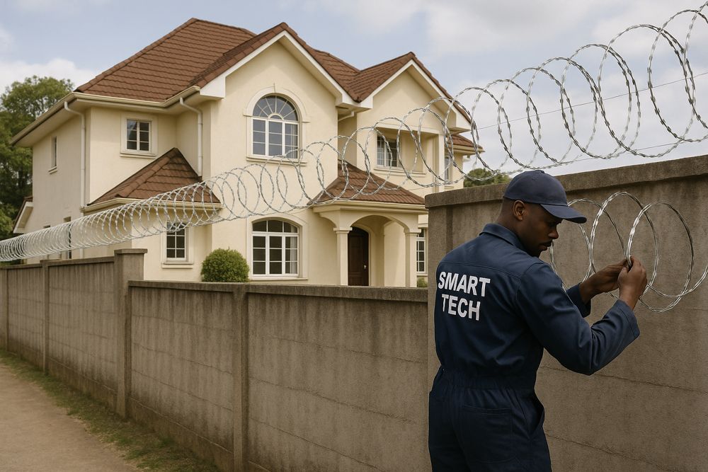 Electric fence installation